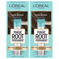 L'Oreal Paris Magic Root Permanent Hair Color Kit, 100% Gray Hair Coverage In Just 10 Minutes, Precision Brush Applicator for Seamless Application, 4 Dark Brown (2 Count)