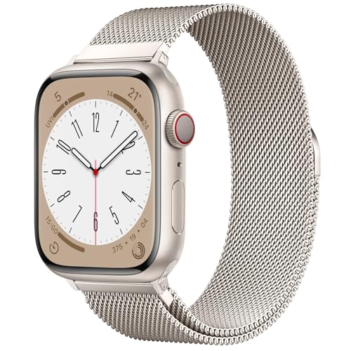 Original Milanese Loop Compatible with Apple Watch Bands for Women & Men | 40/41/42/38mm Stainless Steel Mesh Strap with Magnetic Clasp, Casual & Business, Fits iWatch Series 12 11 10 9 8 7 SE 6 5 4 3