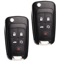 MechanMagic Flip Key Fob Replacement Fits for Chevy Equinox Camaro 2010-2019 Cruze Malibu Impala Sonic GMC Terrain Buick Lacrosse Regal Verano Encore Keyless Entry Remote Control 2 Sets