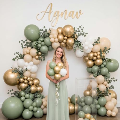 Togvu Sage Green Balloons, 50Pack 12 Inch Light Green Latex Party Balloons | Safari Woodland Forest Baby Shower Wedding Jungle Birthday Party Decorations