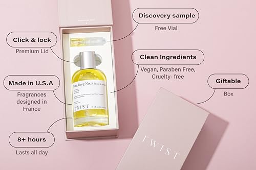 Twist Bang Bang No. 91 Perfume Inspired by Juliette Has a G- Not A Perfume | Women's Eau de Parfum Spray with Musk & Amber Notes - Gift for Her - Vegan, Paraben & Phthalate Free - 3.4 oz