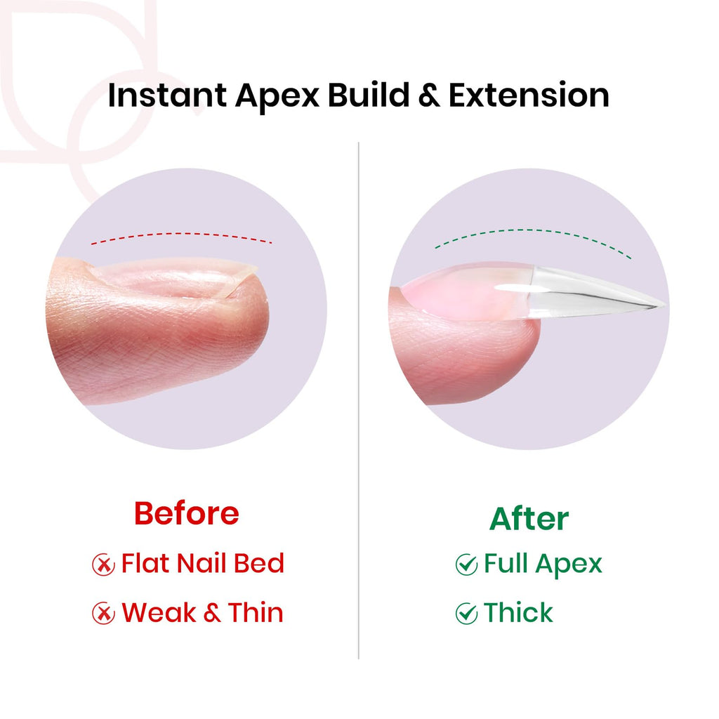 Beetles Tipex Instant Apex Nail Tips, Medium Stiletto 192pcs 16 Sizes 00-14 | No Builder Gel Needed, Etched-free Thicker Strong Acrylic Nails for DIY Salon-look Fake Nail Extensions