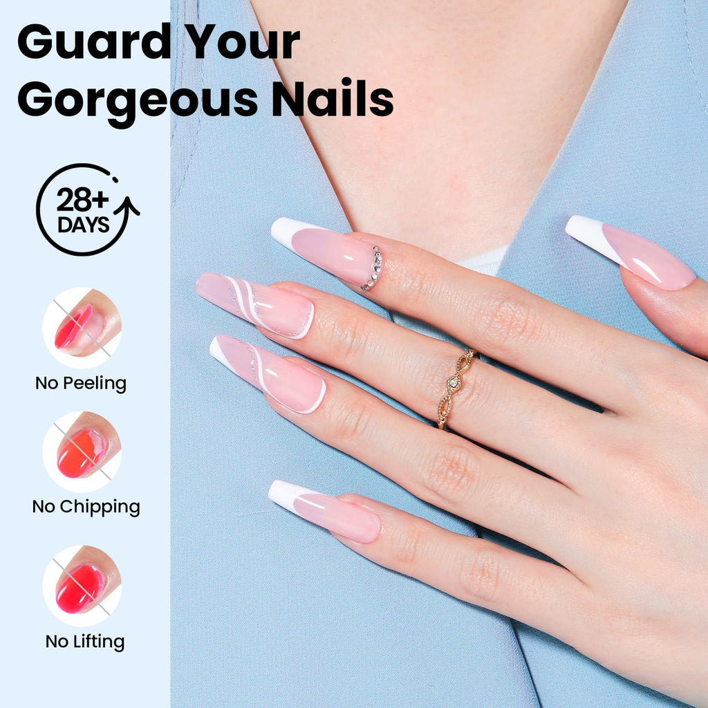 Beetles No Wipe Gel Top Coat and Base Coat Set for Gel Nail Polish | 2Pcs 15ml Super Shiny and Long Lasting Soak Off UV/LED Lamp Nail Art Design Gift