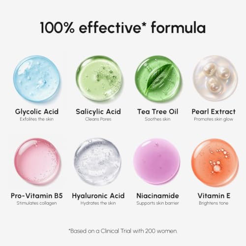 MAREE Glycolic Acid Toner Pads - Face Pads for Exfoliating Peel Zero Pore | Glycolic acid pads, sun spot remover for face, exfoliating face pads with glycolic acid and salicylic acid, acne wipes