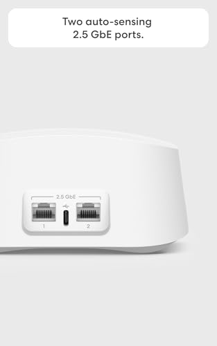 Amazon eero 7 dual-band mesh Wi-Fi 7 router (newest model) - Supports internet plans up to 2.5 Gbps, Coverage up to 2,000 sq. ft., 1-pack