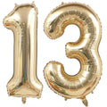 Champagne Gold 13 Balloon Number,40 Inch Light Gold 13 Balloons Big Foil Mylar Helium Number 13 Balloon for Birthday Party Anniversary Decorations
