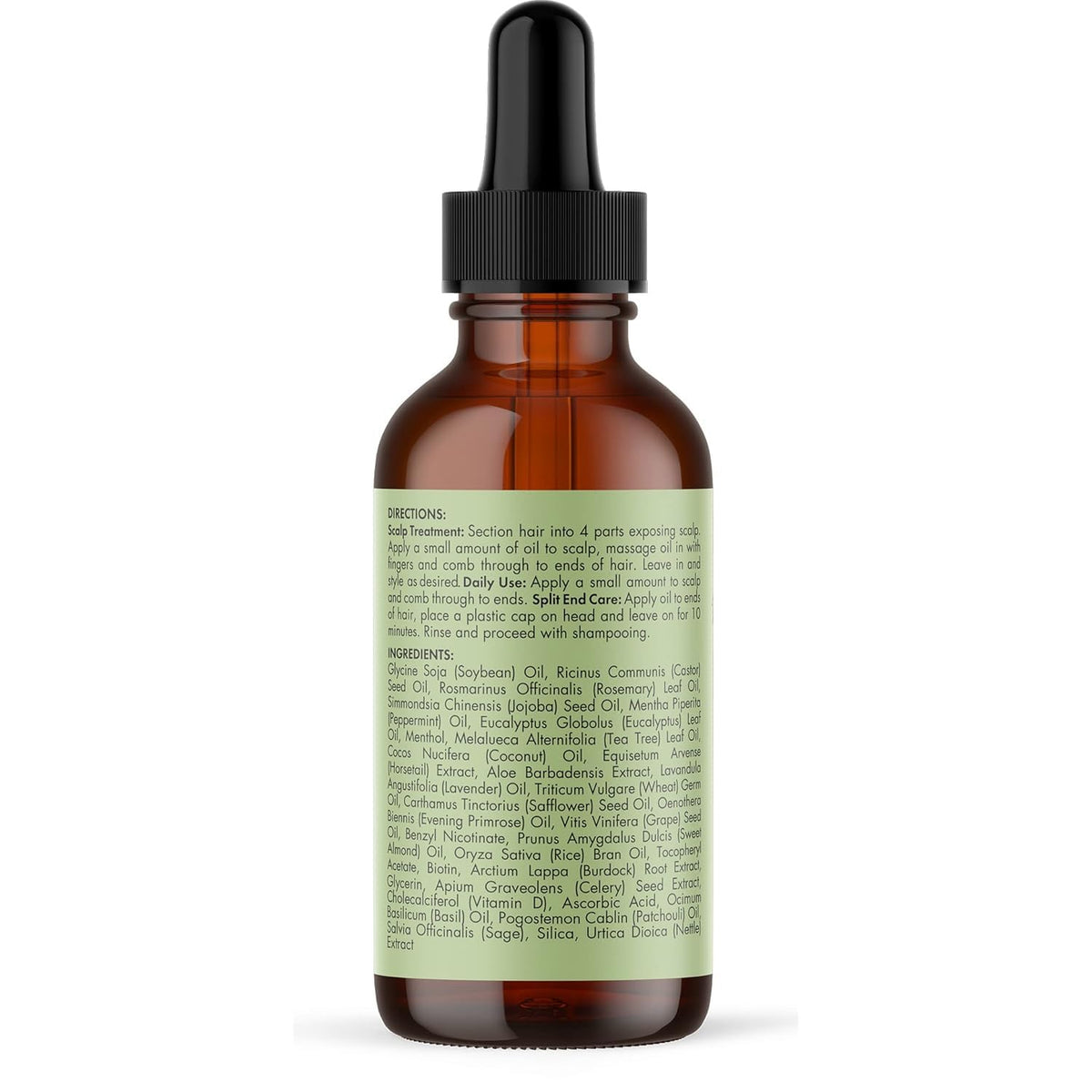 Mielle Organics Rosemary Mint Hair Oil with Biotin, 2 oz | Hair strengthening oil, with biotin & castor oil, dry scalp care, split end support, frizz smoothing