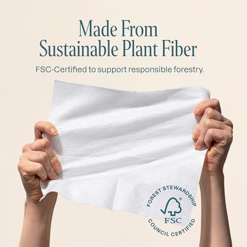 Cliganic Face Towels XL, Disposable Makeup Remover, Soft Dry Wipes, 50 ct | Ultra-Absorbent, Gentle Facial Cloths for All Skin Types, Hypoallergenic, Lint-Free Cleansing, Pamper Your Face, Feel Fresh