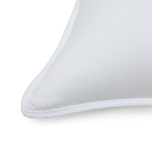 Amazon Basics Down Alternative Bed Pillows for Back and Side Sleepers, Medium Density, King Size, 36" x 20", White, 2-Pack