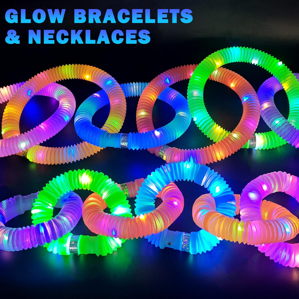 Halloween Glow Sticks for Kids 12-96 PCS,Glow in Dark Party Favor Supplies | Light Up Neon Necklace Bracelet Accessories Decorations for Toddlers Boys Girls,Fun for Halloween Birthday Dance Camp Care