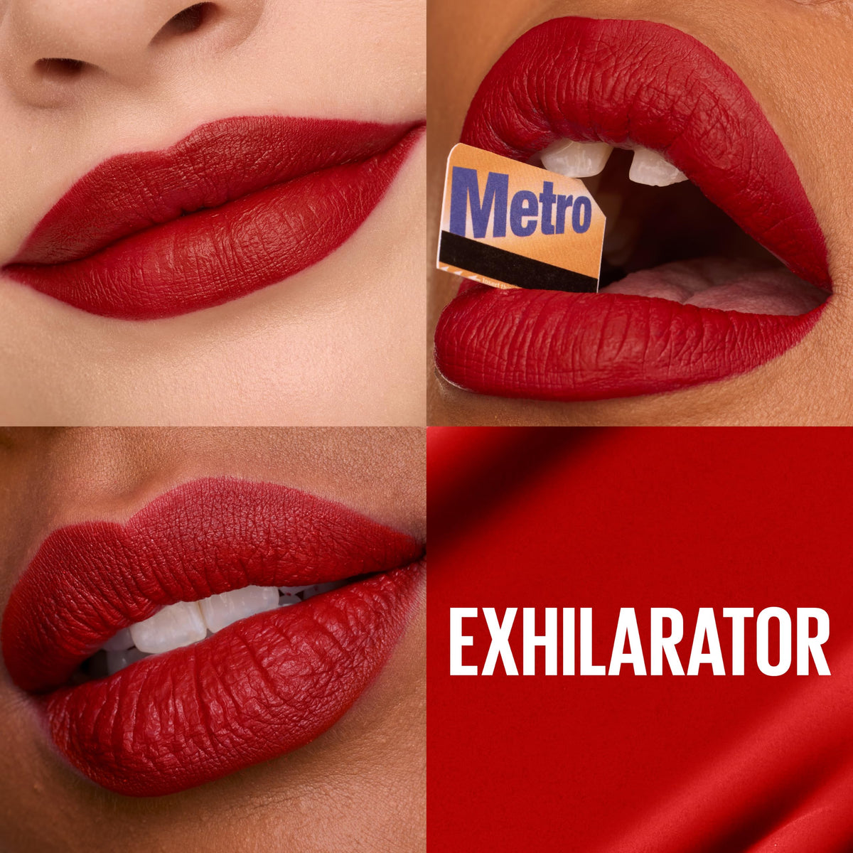 Maybelline Super Stay Matte Ink Liquid Lipstick Makeup, Exhilarator | Ruby Red Lipstick, Long-Lasting, Non-Transferring, High Impact Lip Color, Up to 16HR Wear