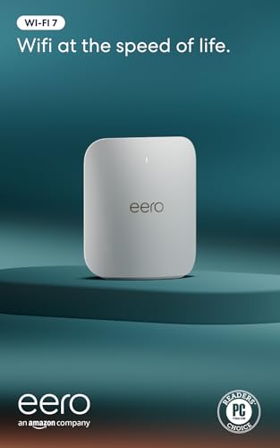 Amazon eero Pro 7 tri-band mesh Wi-Fi 7 router (newest model) - Supports internet plans up to 5 Gbps, Coverage up to 2,000 sq. ft., 1-pack