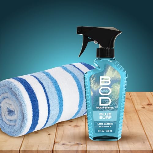 BOD man Fragrance Body Spray, Blue Surf, 8 fl oz