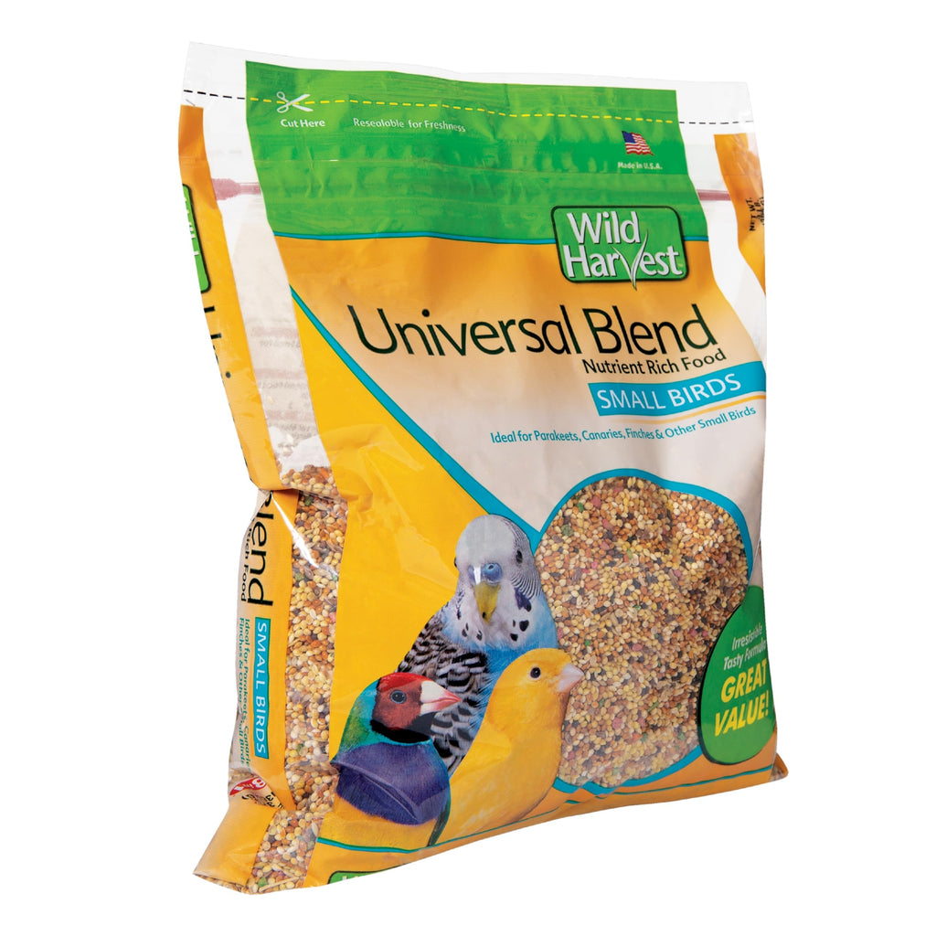 Wild Harvest Universal Blend Small Bird Food, 3 lbs | Daily Blend Of Seed & Veggie For Parakeets, Canaries, Finches & Small Birds, Vitamins & Minerals Support Skin & Feathers