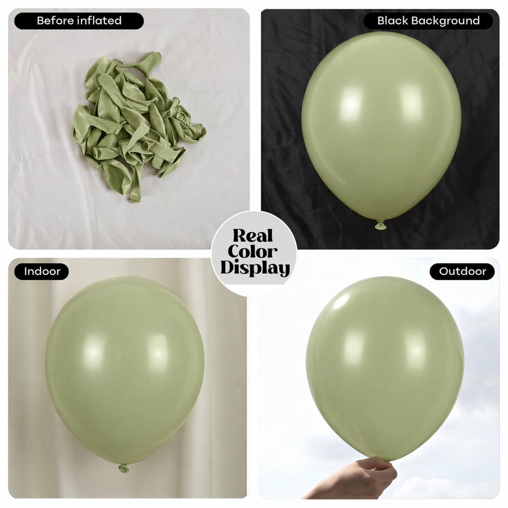 Togvu Sage Green Balloons, 50Pack 12 Inch Light Green Latex Party Balloons | Safari Woodland Forest Baby Shower Wedding Jungle Birthday Party Decorations