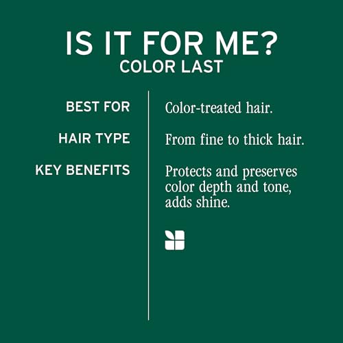 Biolage Color Last Shampoo – For Color-Treated Hair | Soybean oil, stearic acid, vegan, paraben-free, mineral oil-free, cleanses, hydrates