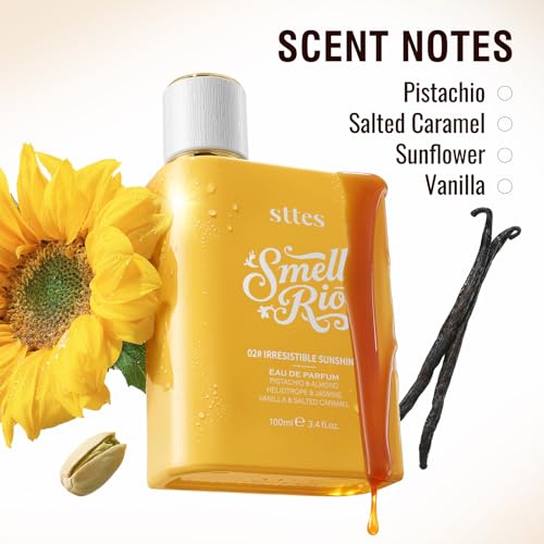 Sttes #02 Irresistible Sunshine Perfumes for Women, Pistachio, Vanilla, Caramel Eau de Parfum, 3.4 fl oz, Sweet Gourmand Fall Fragrance