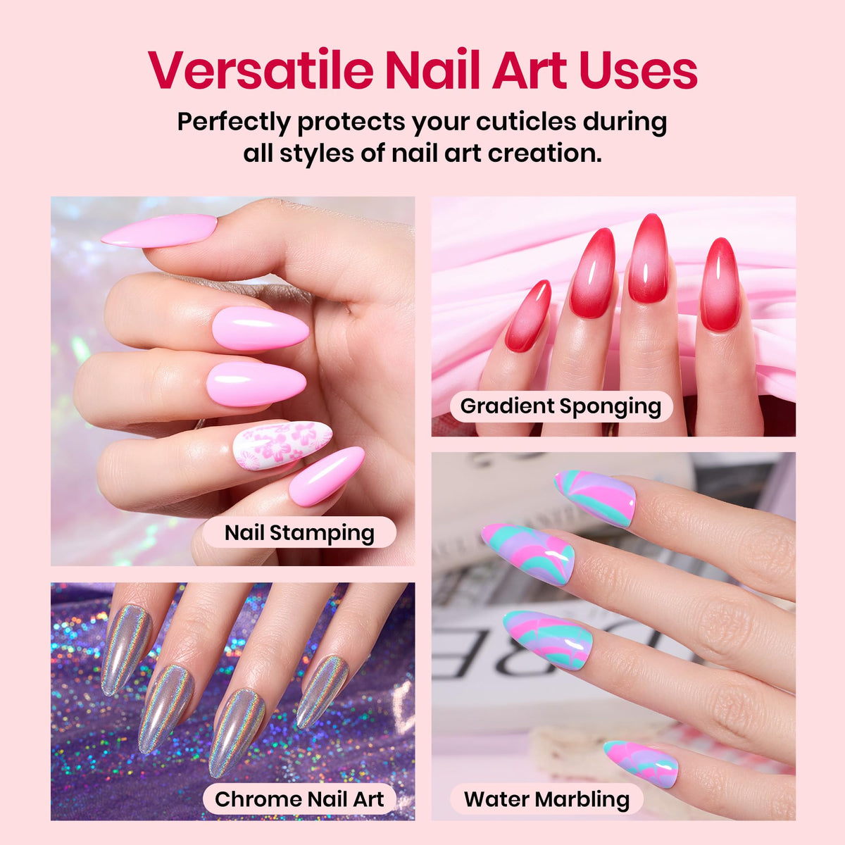 Beetles Liquid Latex for Nails 15 ml Peel-Off Nail Polish Cuticle Guard | Plastic Care Stick Nails Design Air-Dry Barrier for Protector Fingers