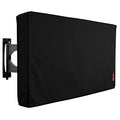 iBirdie Outdoor TV Cover 52 to 55 inch Weatherproof and Waterproof | Black, 52"L x 31"H Cover Size, 600D Thick Fabric, Outside Flat Screen Protector with Bottom