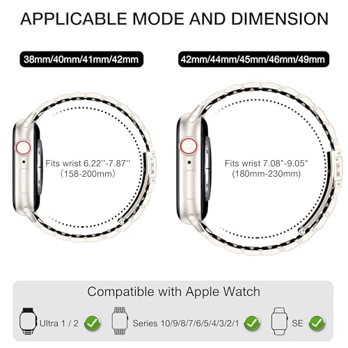 EPULY Metal Band Compatible with Apple Watch Bands for Men 42/44/45/46/49mm | Stainless Steel Strap Suitable for Business Setting & Everyday Wear, Fits iWatch Bands Series 11 10 9 8 7 6 5 4 SE/Ultra3 2 1
