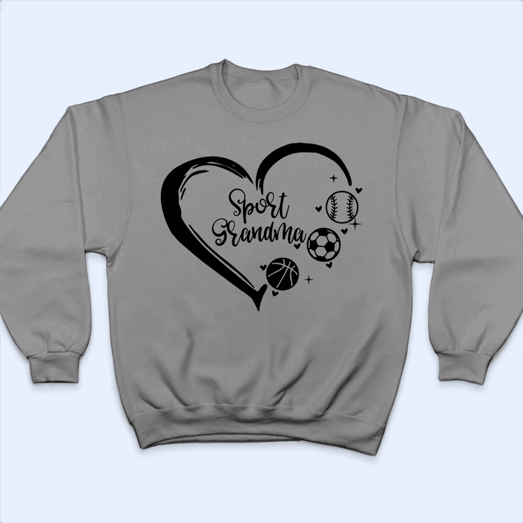 Grandma Heart - Personalized Custom T Shirt - Birthday, Loving, Funny Gift for Grandma/Nana/Mimi, Mom, Wife, Grandparent