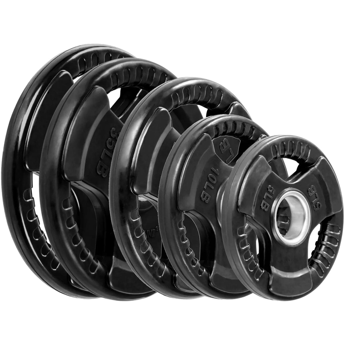 SFE Olympic Black Rubber Grip Plates (New)