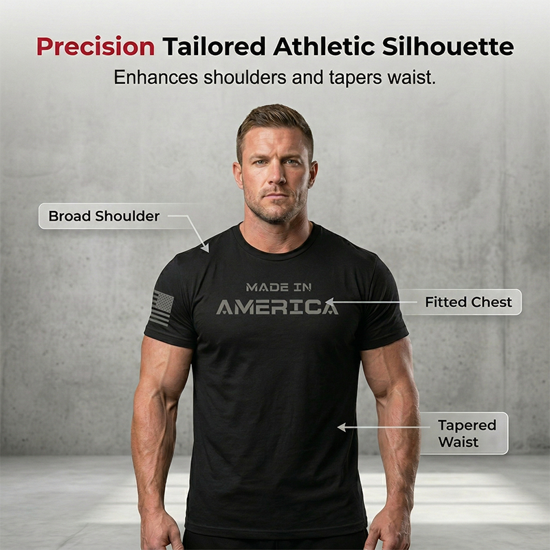 ⏳Time-Limited Special⏰Men's Athletic Fit Crew Neck Tee – Breathable Cotton, Perfect Stretch & Ideal for Gym or Daily Wear ✨