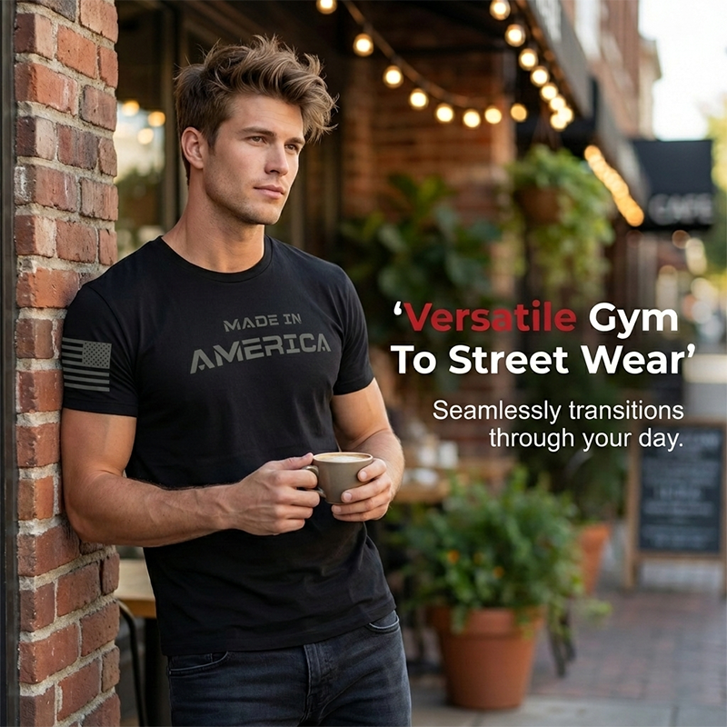 ⏳Time-Limited Special⏰Men's Athletic Fit Crew Neck Tee – Breathable Cotton, Perfect Stretch & Ideal for Gym or Daily Wear ✨